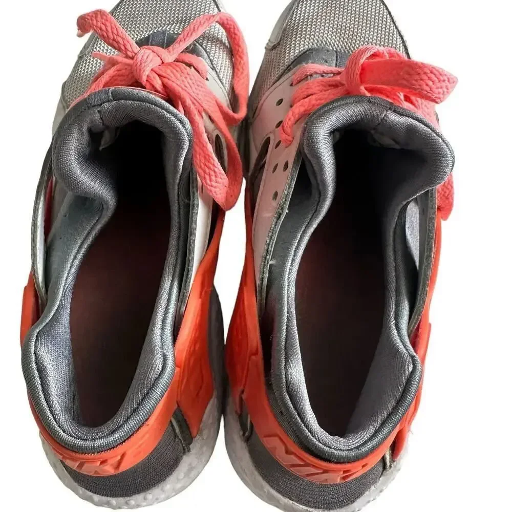 Nike Air Huarache Run Pure Platinum Lava GS Running Shoe 654280-010 Girls Sz 5.5